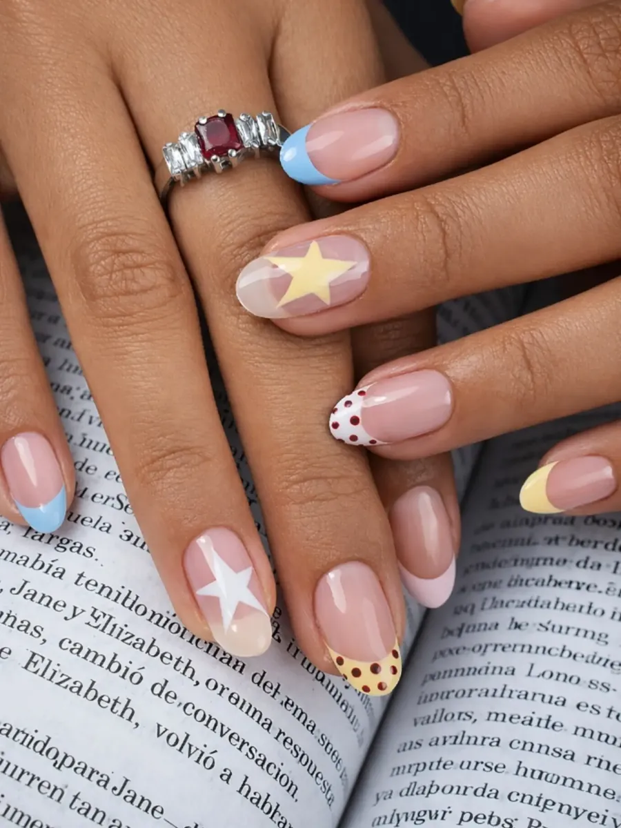 Francesas de color con estrellas