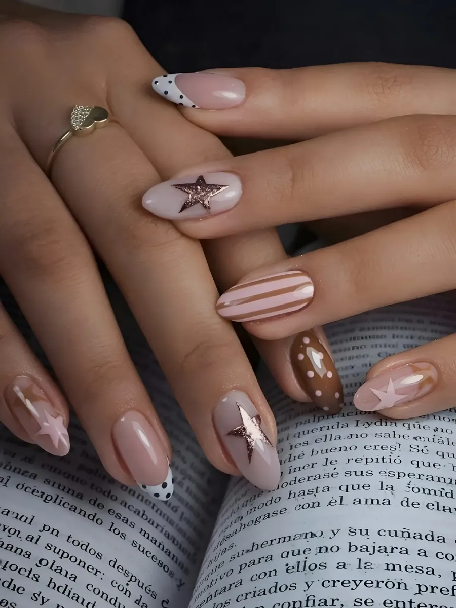 Nude con estrellas y rayas